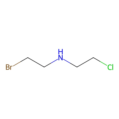 N-(2-bromoethyl)-2-chloroethanamine structure