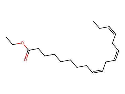 Ethyl octadeca-9,12,15-trienoate structure