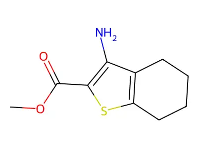 Methyl 3-amino-4,5,6,7-tetrahydro-1-benzothiophene-2-carboxylate structure