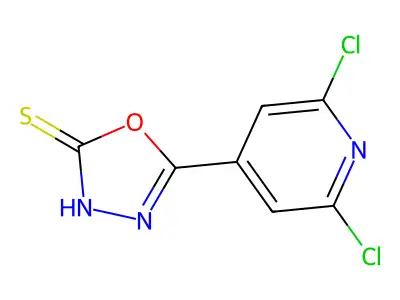 5-(2,6-Dichloro-4-pyridyl)-1,3,4-oxadiazole-2-thiol structure