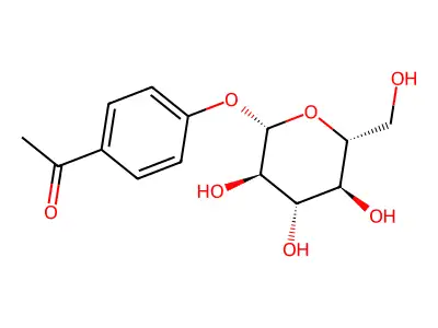 4-Acetylphenyl hexopyranoside structure