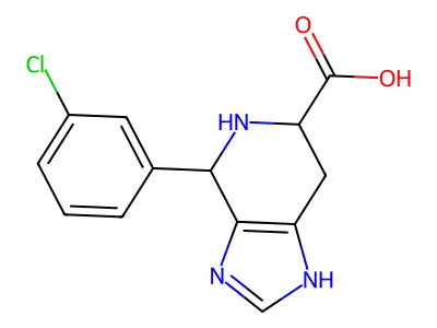 (4R,6S)-4-(3-chlorophenyl)-4,5,6,7-tetrahydro-1H-imidazo[4,5-c]pyridine-6-carboxylic acid structure