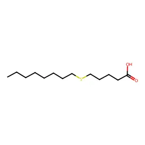 5-(Octylsulfanyl)pentanoic acid structure