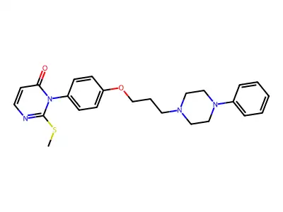 4(3H)-Pyrimidinone, 2-(methylthio)-3-(4-(3-(4-phenyl-1-piperazinyl)propoxy)phenyl)- structure