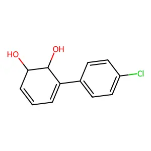 (1S,2R)-3-(4-chlorophenyl)cyclohexa-3,5-diene-1,2-diol structure