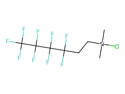 Dimethyl(3,3,4,4,5,5,6,6,6-nonafluorohexyl)chlorosilane structure