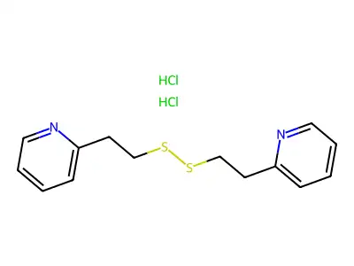 Pyridine, 2,2'-(dithiobis(2,1-ethanediyl))di-, dihydrochloride structure