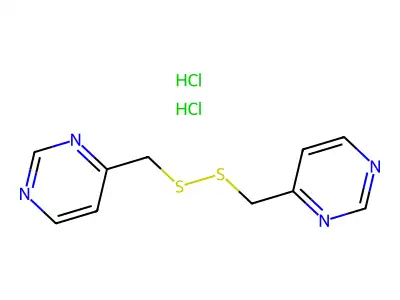 Pyrimidine, 4,4'-(dithiodimethylene)bis-, dihydrochloride structure