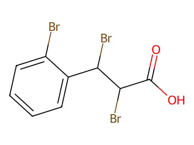 2,3-Dibromo-3-(2-bromophenyl)propionic acid structure