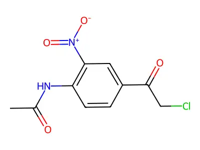 N-[4-(2-chloroacetyl)-2-nitrophenyl]acetamide structure