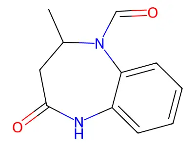 2-methyl-4-oxo-2,3,4,5-tetrahydro-1H-1,5-benzodiazepine-1-carbaldehyde structure