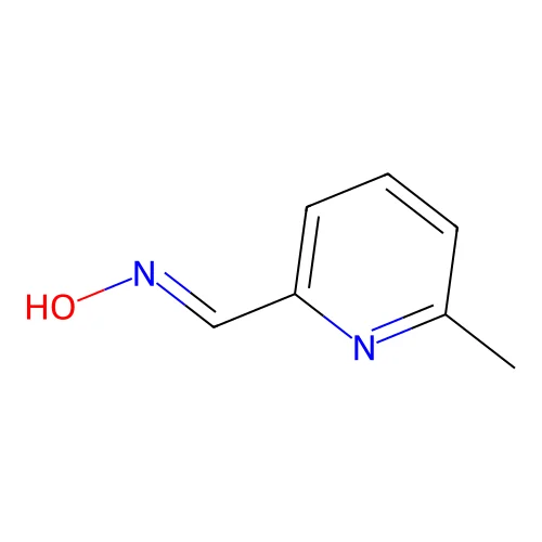 2-Pyridinecarboxaldehyde, 6-methyl-, oxime structure
