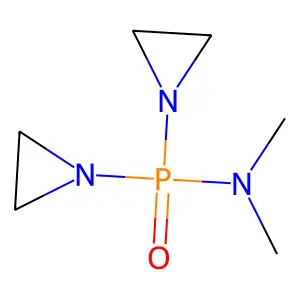 Dimethylamino-bis(1-aziridinyl)phosphine oxide structure