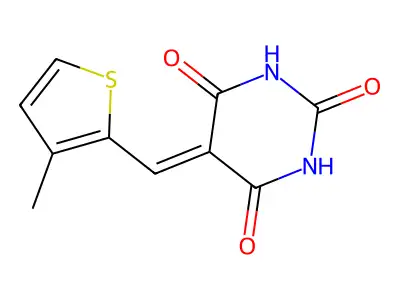 5-[(3-Methylthiophen-2-yl)methylidene]-1,3-diazinane-2,4,6-trione structure