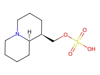 2,3,4,6,7,8,9,9a-octahydro-1H-quinolizin-1-ylmethyl hydrogen sulfate structure