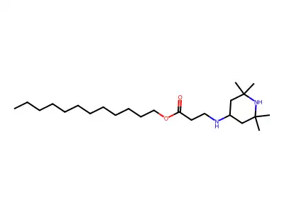 beta-Alanine, N-(2,2,6,6-tetramethyl-4-piperidinyl)-, dodecyl ester structure