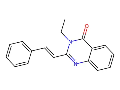 3-ethyl-2-[(E)-2-phenylethenyl]quinazolin-4-one structure