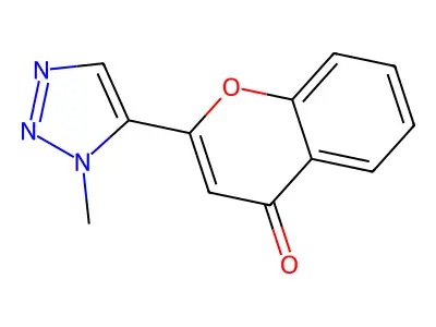 4H-1-Benzopyran-4-one, 2-(1-methyl-1H-1,2,3-triazol-5-yl)- structure