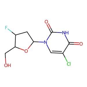 5-Chloro-1-[4-fluoro-5-(hydroxymethyl)oxolan-2-yl]pyrimidine-2,4-dione structure