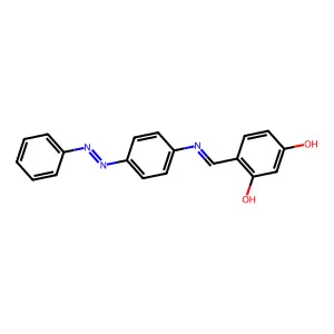 4-({[4-(Phenyldiazenyl)phenyl]imino}methyl)-1,3-benzenediol structure