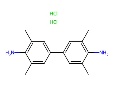 (1,1'-Biphenyl)-4,4'-diamine, 3,3',5,5'-tetramethyl-, hydrochloride (1:2) structure