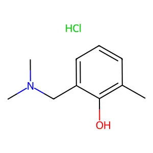 Phenol, 2-((dimethylamino)methyl)-6-methyl-, hydrochloride (1:1) structure