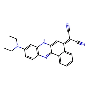 2-[9-(diethylamino)-7H-benzo[a]phenazin-5-ylidene]propanedinitrile structure