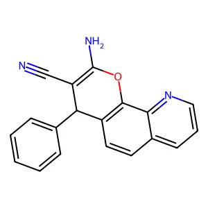 2-Amino-4-phenyl-4H-pyrano[3,2-H]quinoline-3-carbonitrile structure