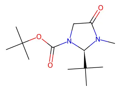 (R)-1-Boc-2-tert-butyl-3-methyl-4-imidazolidinone structure