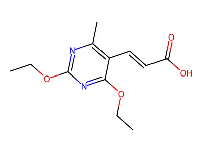 3-(2,4-Diethoxy-6-methyl-5-pyrimidinyl)acrylic acid structure