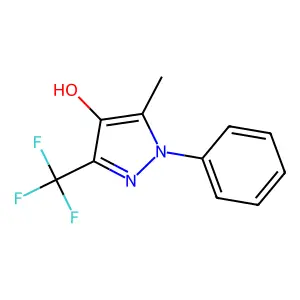 5-methyl-1-phenyl-3-(trifluoromethyl)-1H-pyrazol-4-ol structure