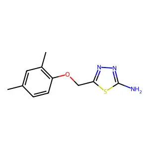 5-[(2,4-Dimethylphenoxy)methyl]-1,3,4-thiadiazol-2-amine structure