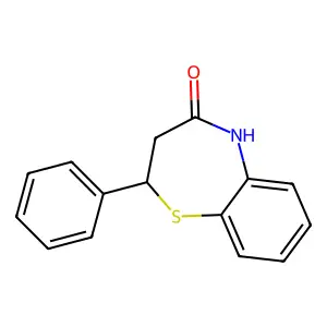 2-Phenyl-2,3,4,5-tetrahydro-1,5-benzothiazepin-4-one structure