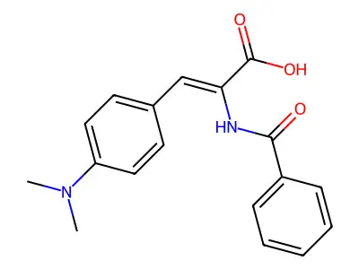 2-propenoic acid, 2-(benzoylamino)-3-[4-(dimethylamino)phenyl]-, (2Z)- structure