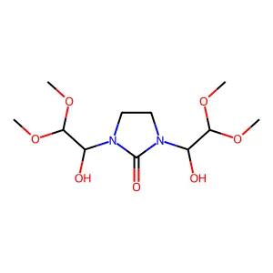 2-Imidazolidinone, 1,3-bis(1-hydroxy-2,2-dimethoxyethyl)- structure