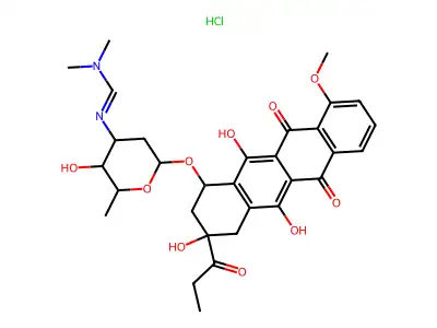 3'-Desamino-3'-dimethylformamidinedoxorubicin hydrochloride structure