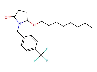 2-Pyrrolidinone, 5-(octyloxy)-1-((4-(trifluoromethyl)phenyl)methyl)-, (+-)- structure