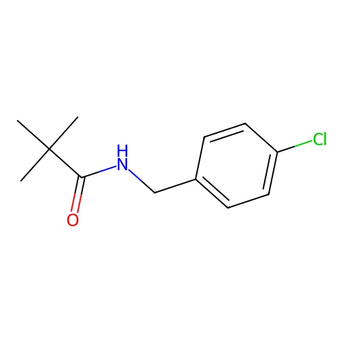 N-[(4-chlorophenyl)methyl]-2,2-dimethylpropanamide structure