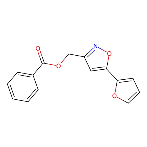 [5-(Furan-2-yl)-1,2-oxazol-3-yl]methyl benzoate structure