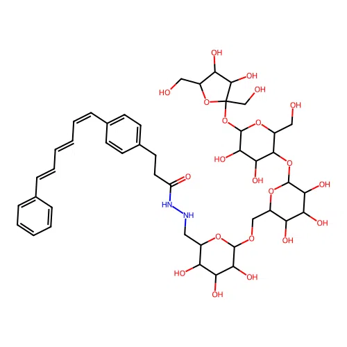 Diphenylhexatrienylpropanoylhydrazylstachyose structure