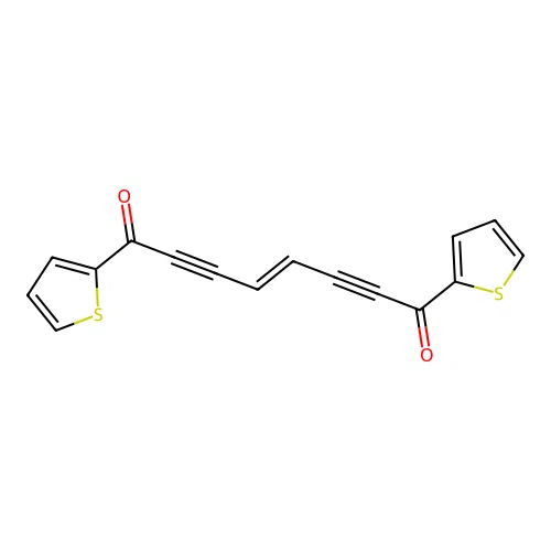 (E)-1,8-dithiophen-2-yloct-4-en-2,6-diyne-1,8-dione structure