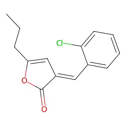 2(3H)-Furanone, 3-((2-chlorophenyl)methylene)-5-propyl- structure