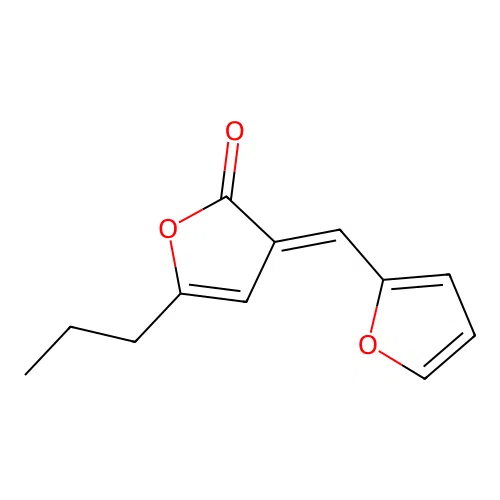 2(3H)-Furanone, 3-(furanylmethylene)-5-propyl- structure