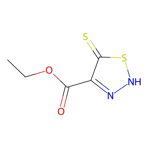 ethyl 5-sulfanylidene-2H-thiadiazole-4-carboxylate structure