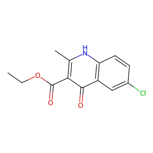 Ethyl 6-chloro-2-methyl-4-oxo-1,4-dihydroquinoline-3-carboxylate structure