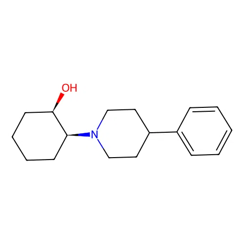 rel-(1R,2S)-2-(4-Phenyl-1-piperidinyl)cyclohexanol structure