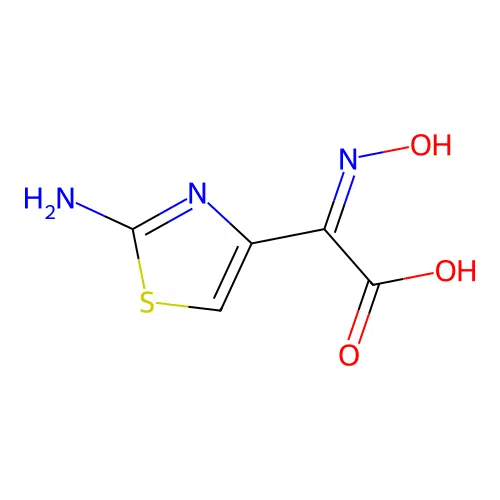 2-(2-Amino-1,3-thiazolyl-4-yl)-2-hydroxyiminoacetic acid structure