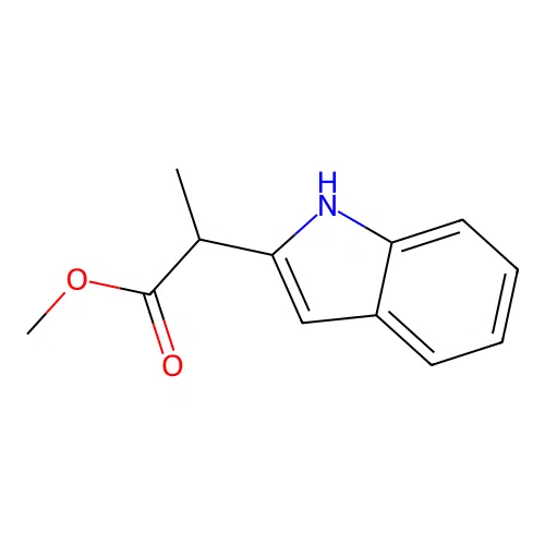methyl 2-(1H-indol-2-yl)propanoate structure