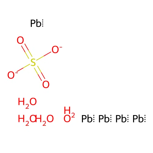 Lead oxide sulfate (Pb5O4(SO4)) structure