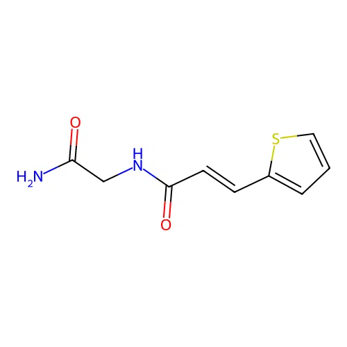 (E)-N-(2-amino-2-oxoethyl)-3-(thiophen-2-yl)acrylamide structure